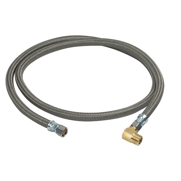 Brasscraft Speedi Plumb Plus 1/2 in. FIP pc X 3/8 in. D Compression 60 in. Steel Dishwasher Supply L B1-60DW6 P - main